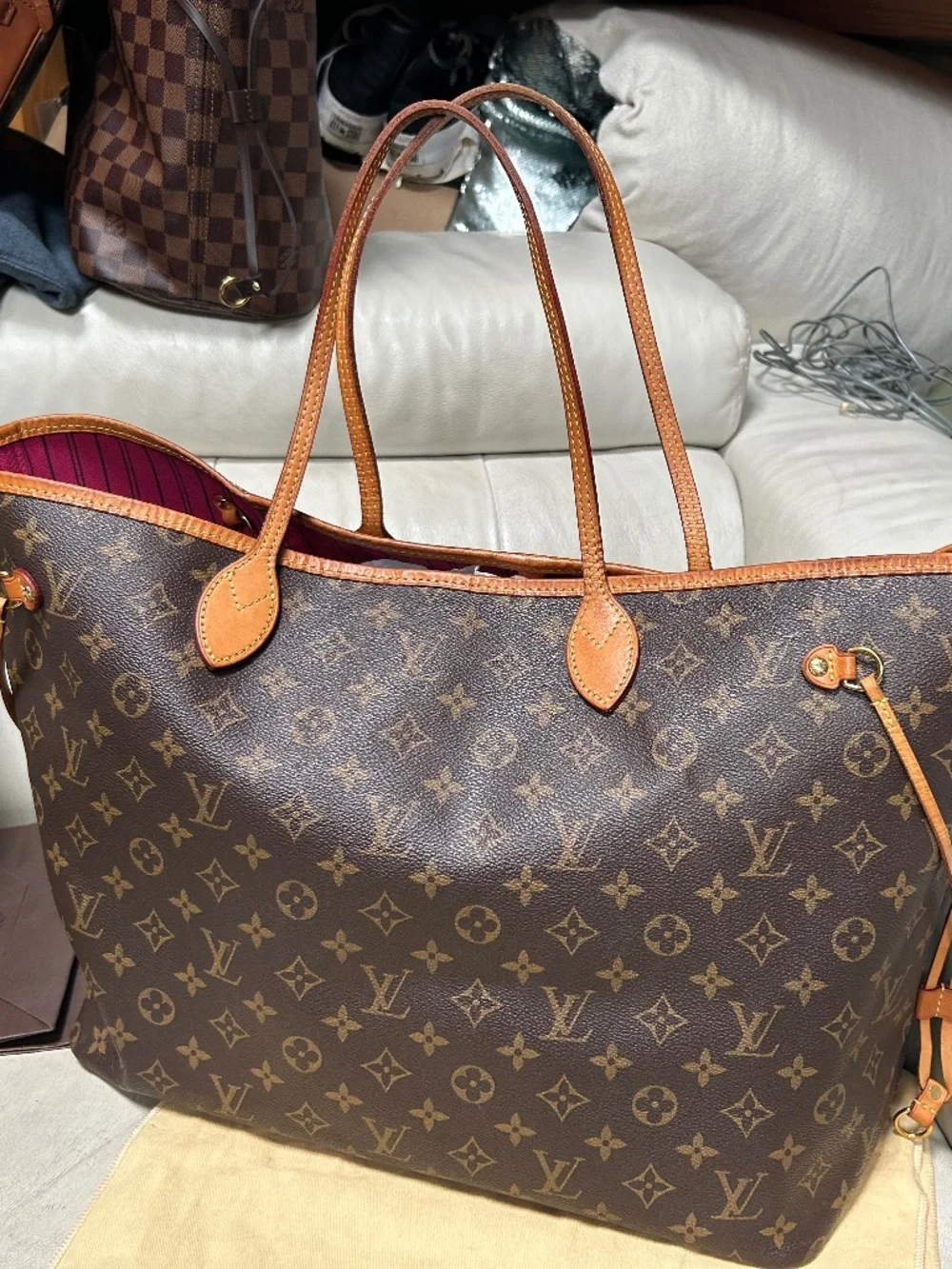 XXL Louis Vuitton NEVERFULL GM rare Pivione🩷 - Picture 7 of 14